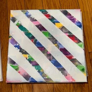 HAND painted Wall Art Off White Style